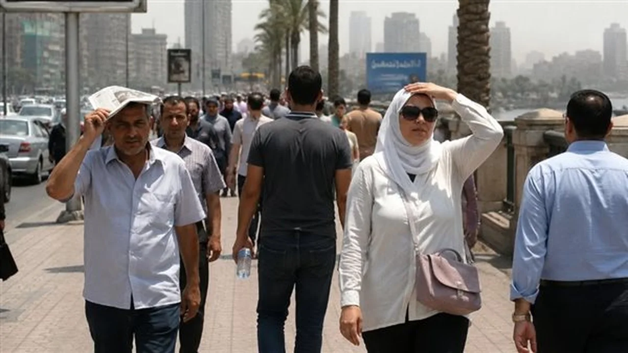مصر تعاني من ارتفاع درجات الحرارة إلى 45 درجة يوم الثلاثاء المقبل